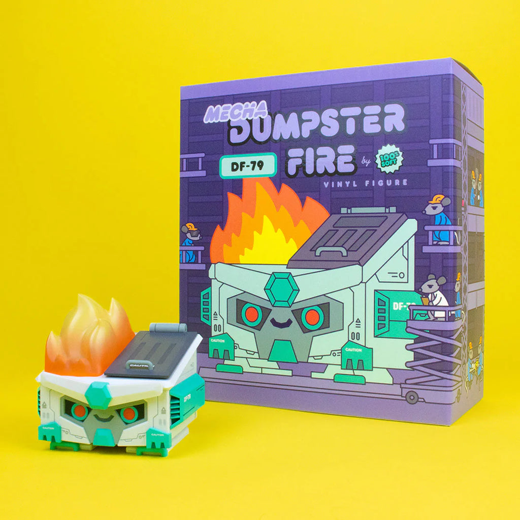 100% Soft - "Mecha Dumpster Fire DF-079" Vinyl Figure - Spoke Art