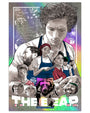 Joshua Budichs vibrant hand-signed limited edition screen print for The Bear features a chef in a coat, surrounded by kitchen-themed characters, a bear graphic, and kitchen tools within an artistic background.