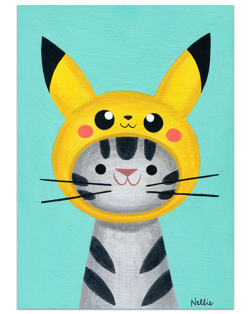 Nellie Le  - "Pikachu Cat" print - Spoke Art