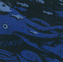 Underwater scene in blue hues, inspired by Dean Stuart’s screen print style. Features a large spotted octopus with fish and other sea creatures. “PONYO” appears in the lower left corner. Brand: Dean Stuart.