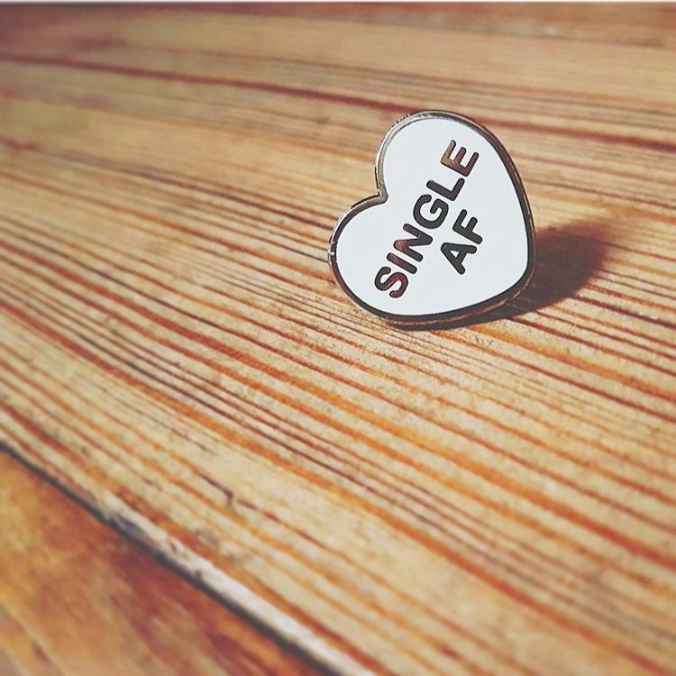 Single AF Candy Heart Enamel Pin - Spoke Art