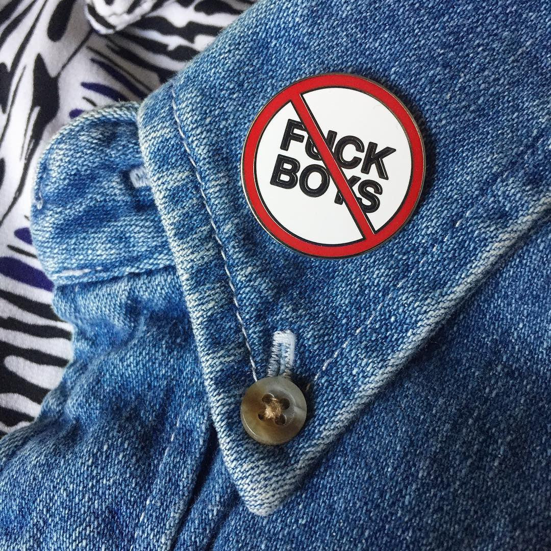 No Fuck Boys Enamel Pin - Spoke Art