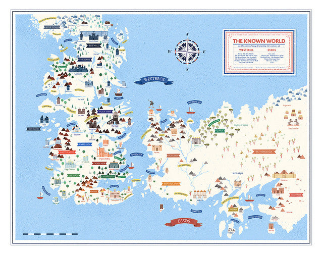 Maria Suarez Inclan - "Westeros & Essos Map" - Spoke Art