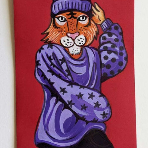 Julia Oldham - "TigTok Tiger in Purple" - Spoke Art