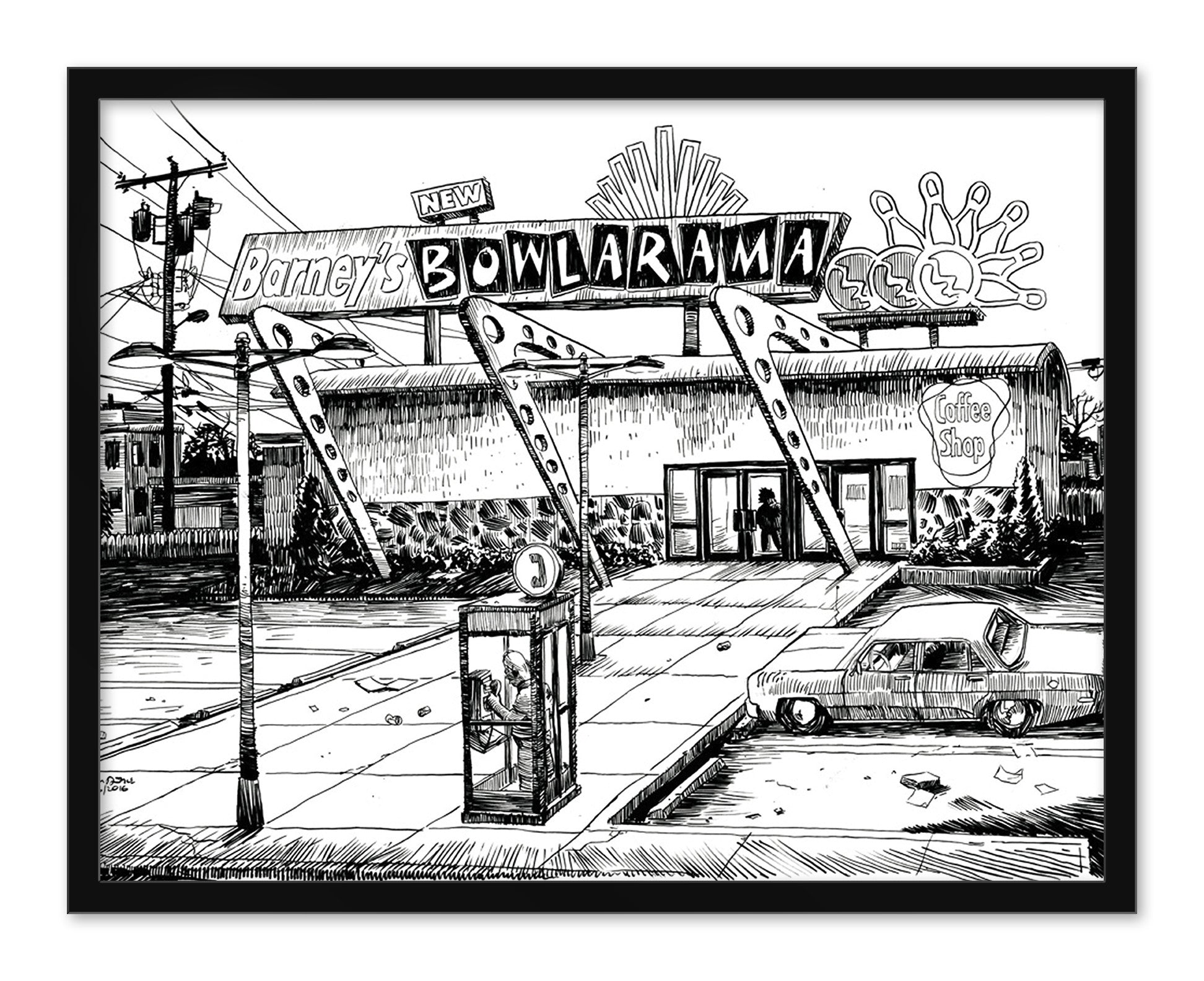 Tim Doyle - "In the Gutter" (original sketch) - Spoke Art