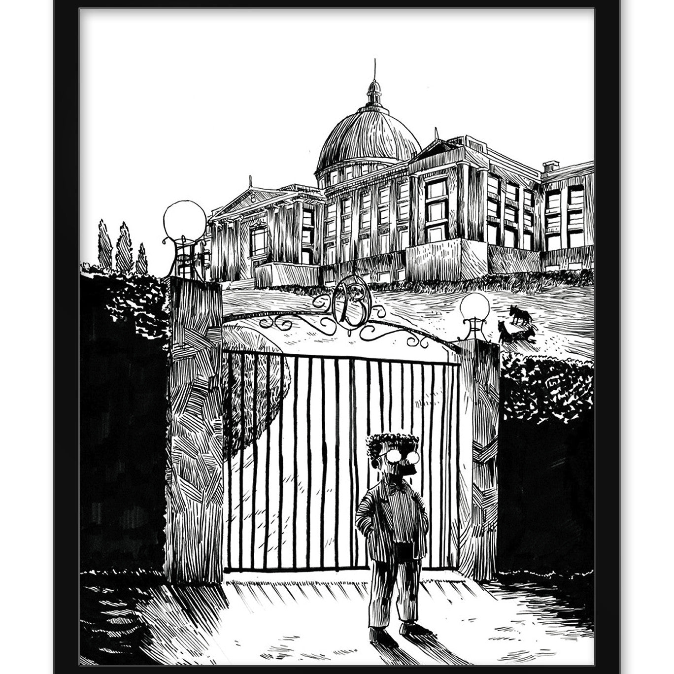 Tim Doyle - "Release the Hounds" (original sketch) - Spoke Art