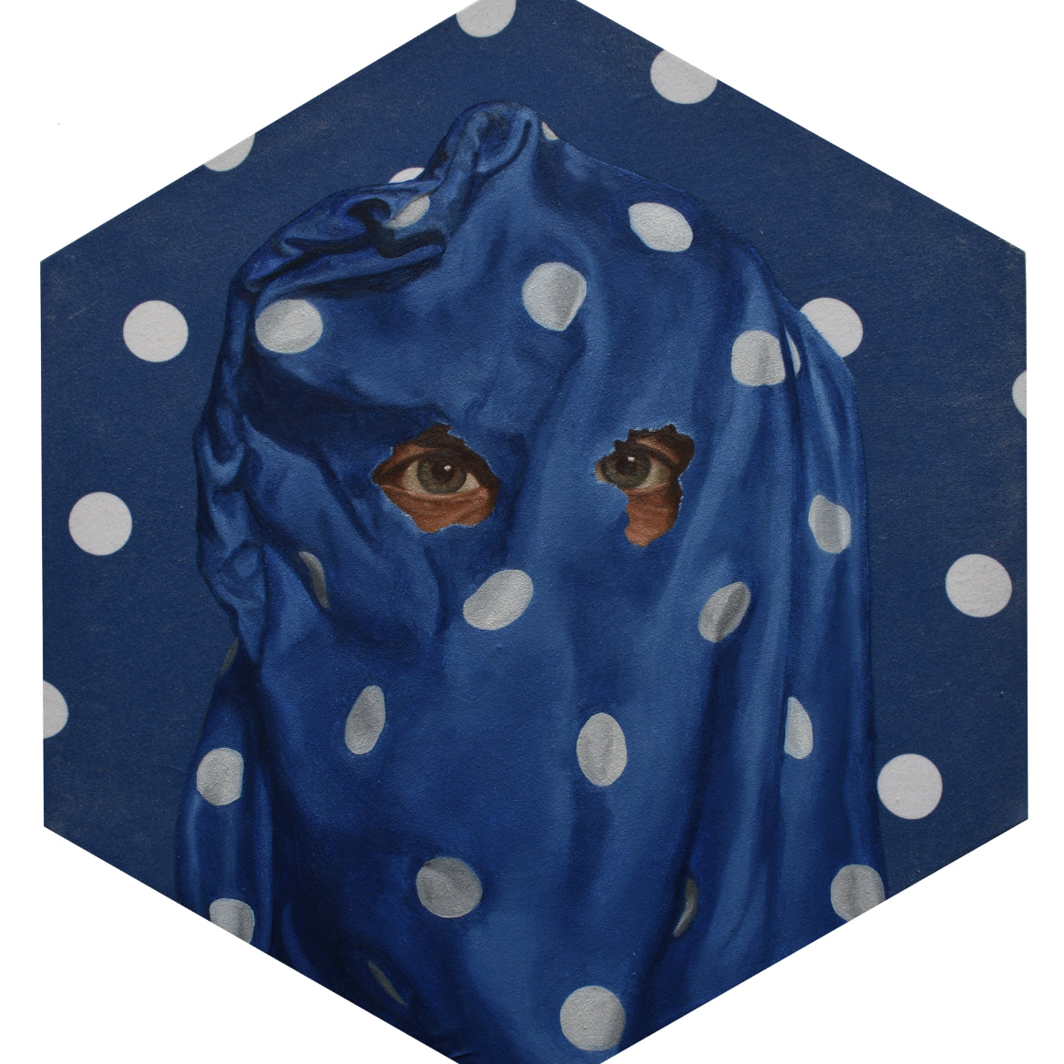 Peter Adamyan - "Camouflage Blue Polka Dots" - Spoke Art