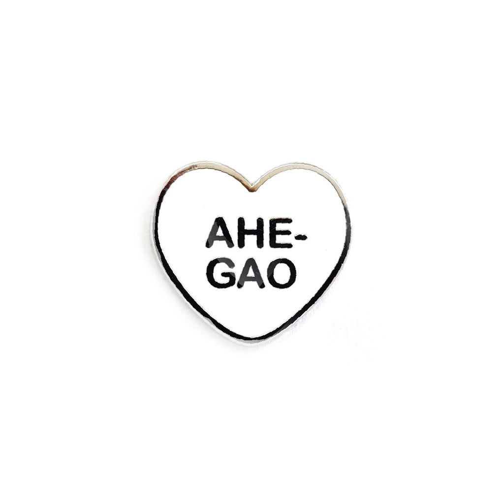 Ahegao Candy Heart Enamel Pin - Spoke Art