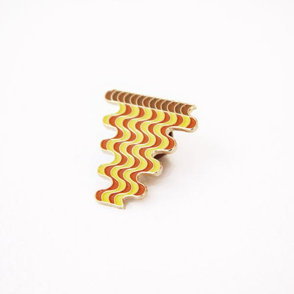Casey Gray - Wavey Slice enamel pin - Spoke Art