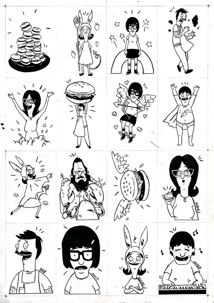 Chris Walker - "Bob's Burgers Tattoo Production Art" - Spoke Art
