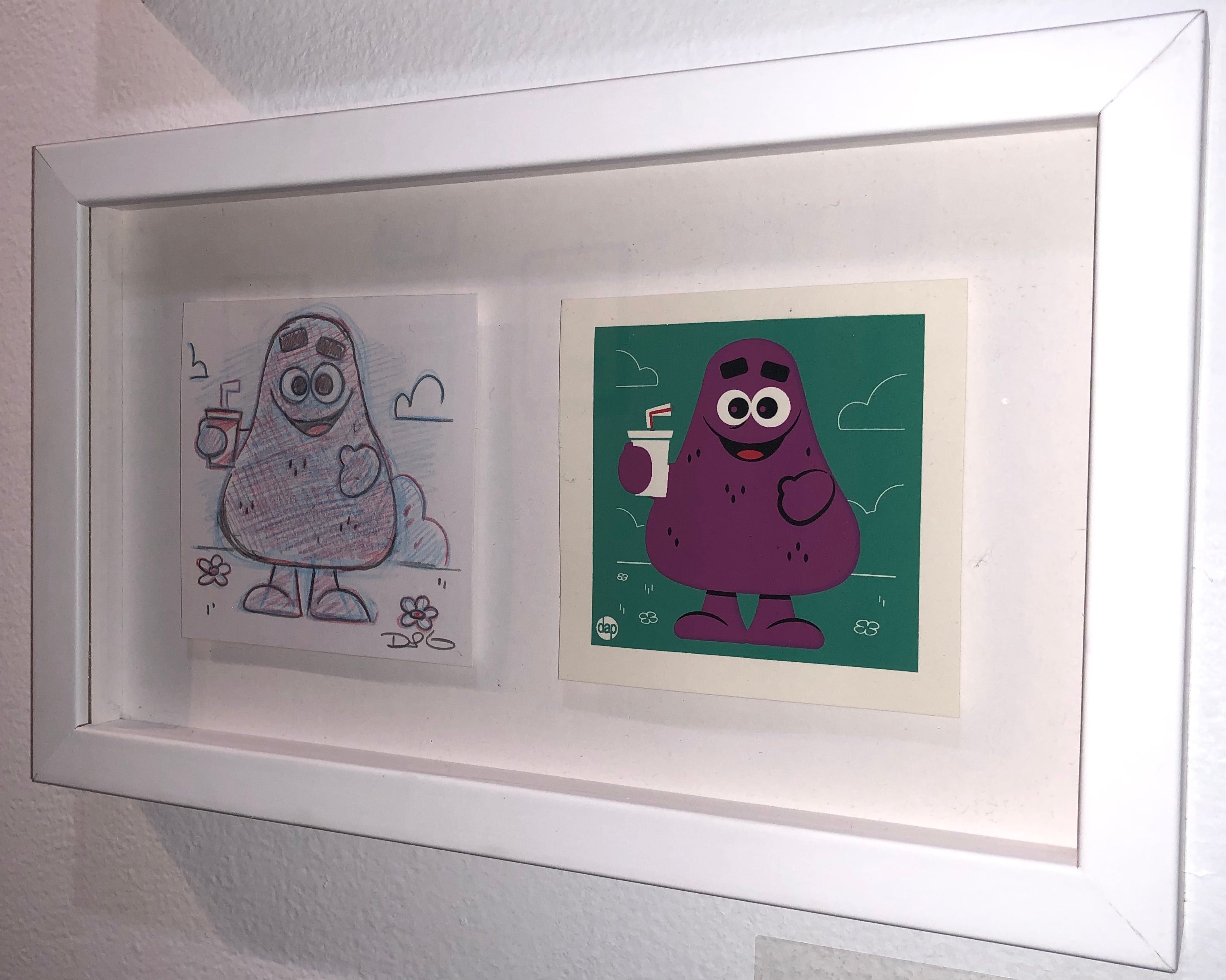 Dave Perillo - "Grimace Original Sketch & Print" - Spoke Art