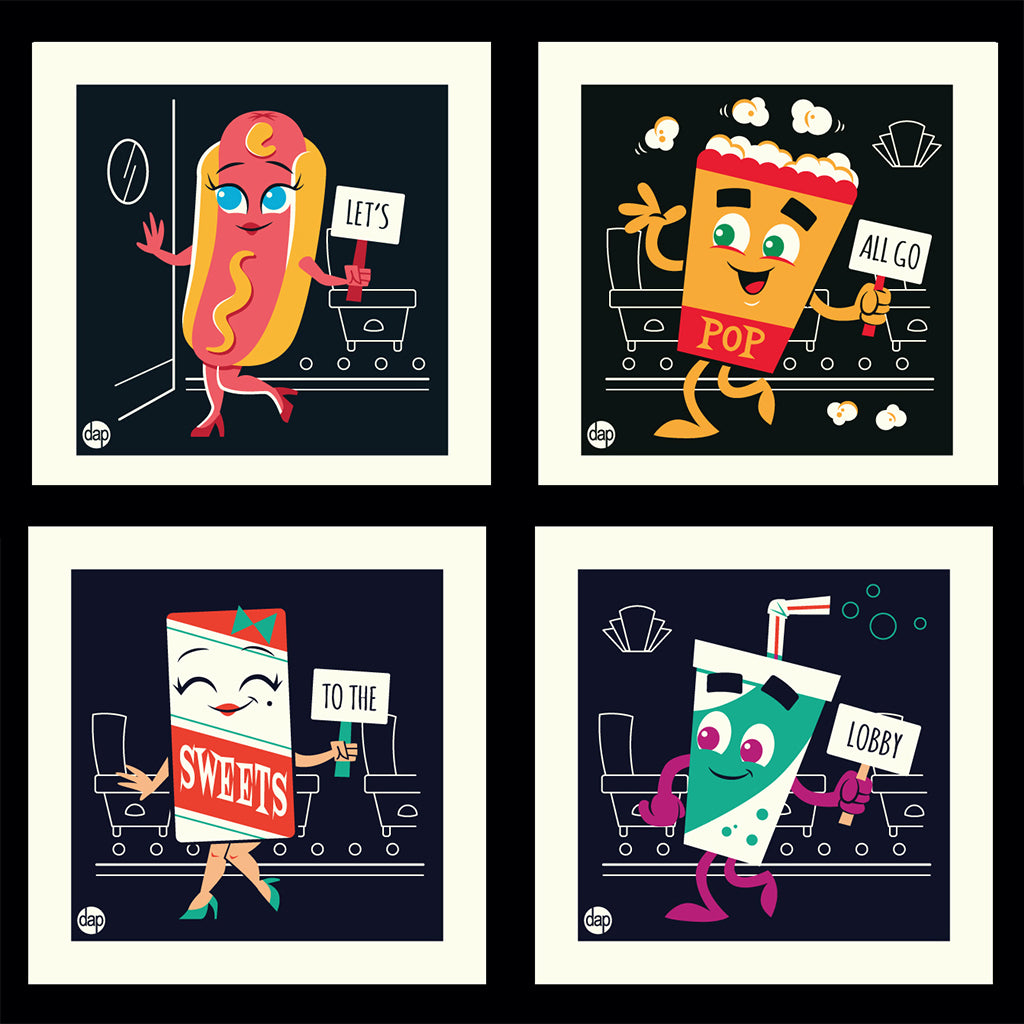 Dave Perillo - "Let's All Go to the Lobby" Print Set - Spoke Art