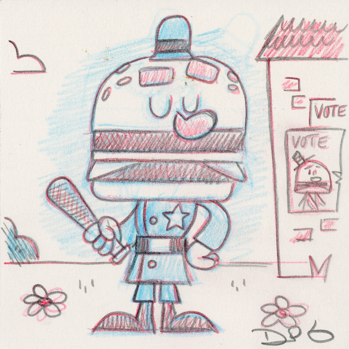 Dave Perillo - "Big Mac Original Sketch & Print" - Spoke Art