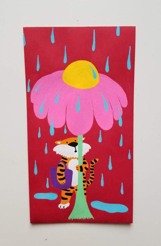 Deepti Sunder - "Tiger in Bloom (Pink)" - Spoke Art