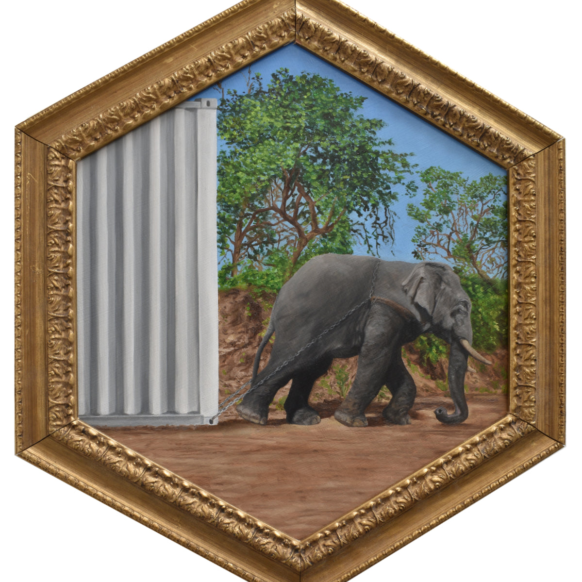 Peter Adamyan - "Elephant Dragged Cargo Delivery" - Spoke Art