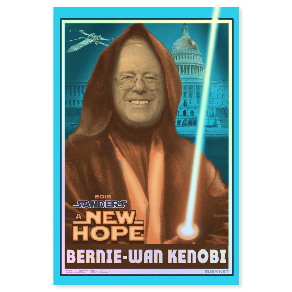 "Bernie-Wan Kenobi" stickers - Spoke Art