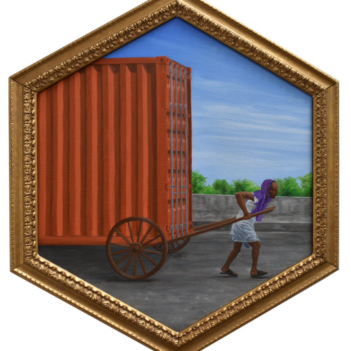 Peter Adamyan - "Foot Rickshaw Cargo Delivery" - Spoke Art