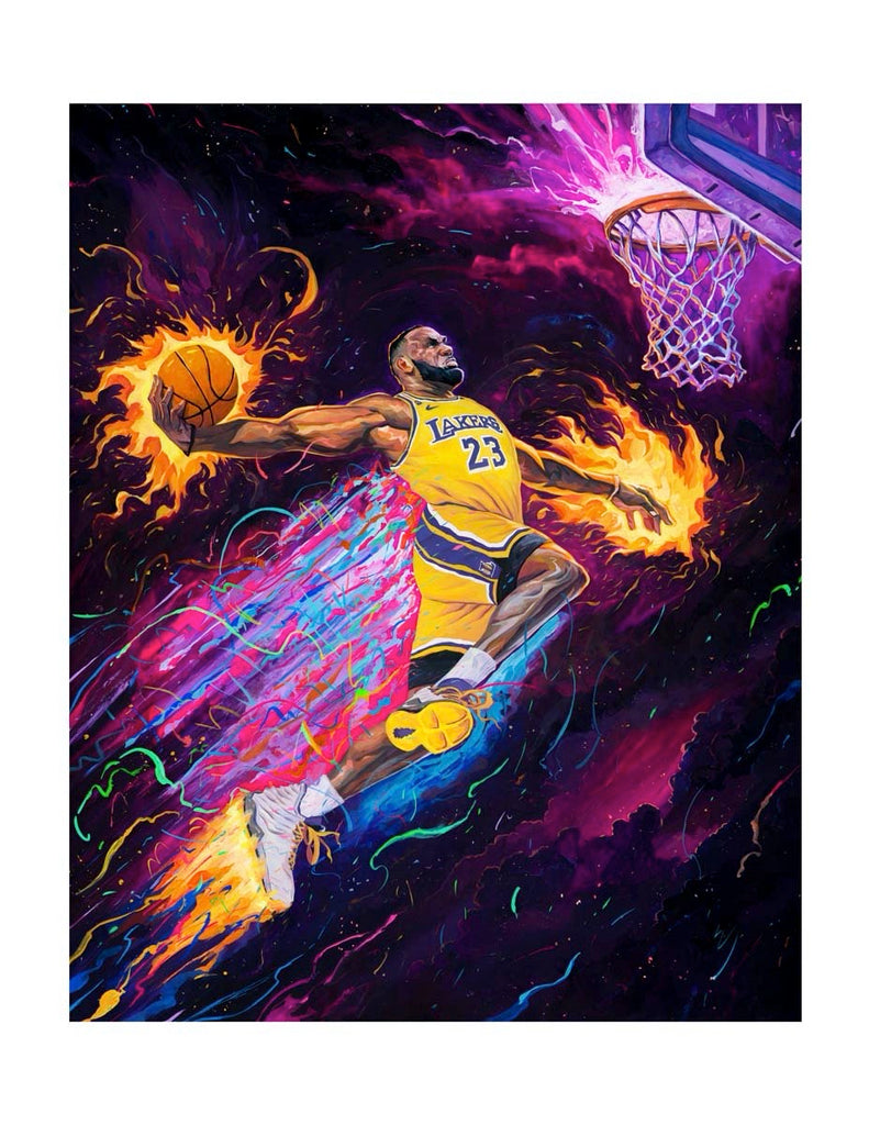 Rich Pellegrino - "King of the Court" (Heat & Lakers 1/1 Hand Embellished Editions) - Spoke Art