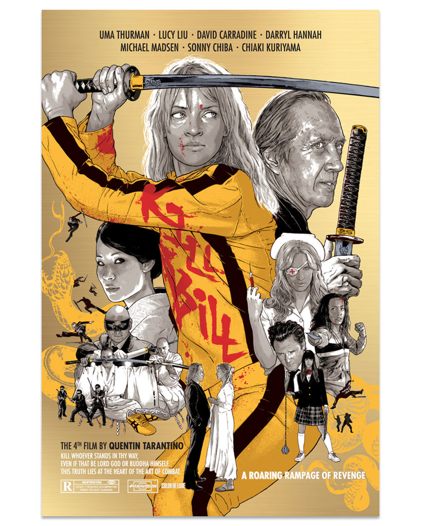 Joshua Budich Kill Bill art print ensemble cast alternative movie poster Instagram portrait regular edition