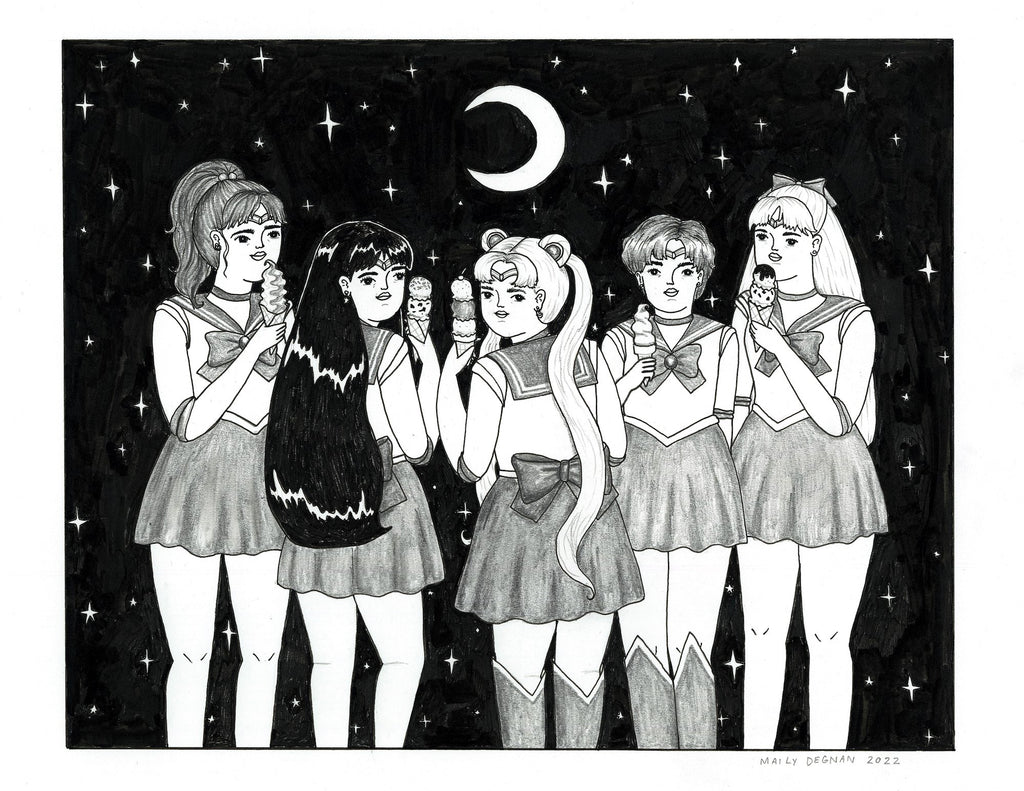 Mai Ly Degnan - "Sailor Moon Midnight Snack" Print - Spoke Art
