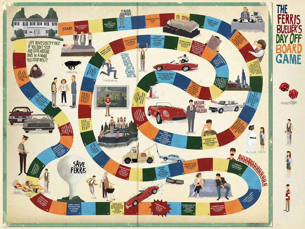 Max Dalton - "The Ferris Bueller's Day Off Board Game" - Spoke Art