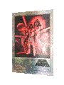 A Matt Dye poster with a glittery foil paper border features Star Wars characters, including a masked figure called Darth Chocolate, set against a space backdrop. The text at the bottom reads STAR WARS.