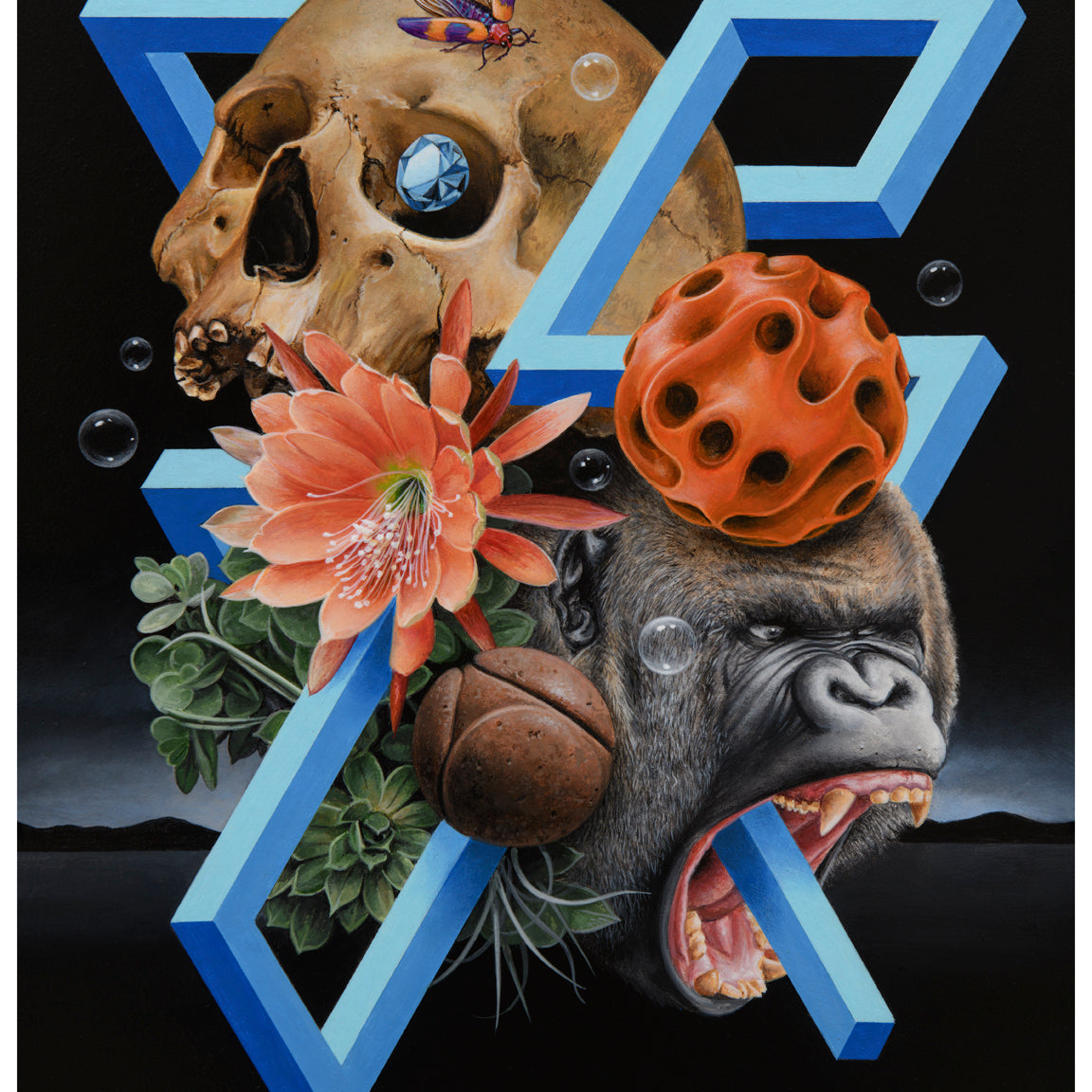 Scott Scheidly - "Entanglement #17" print - Spoke Art