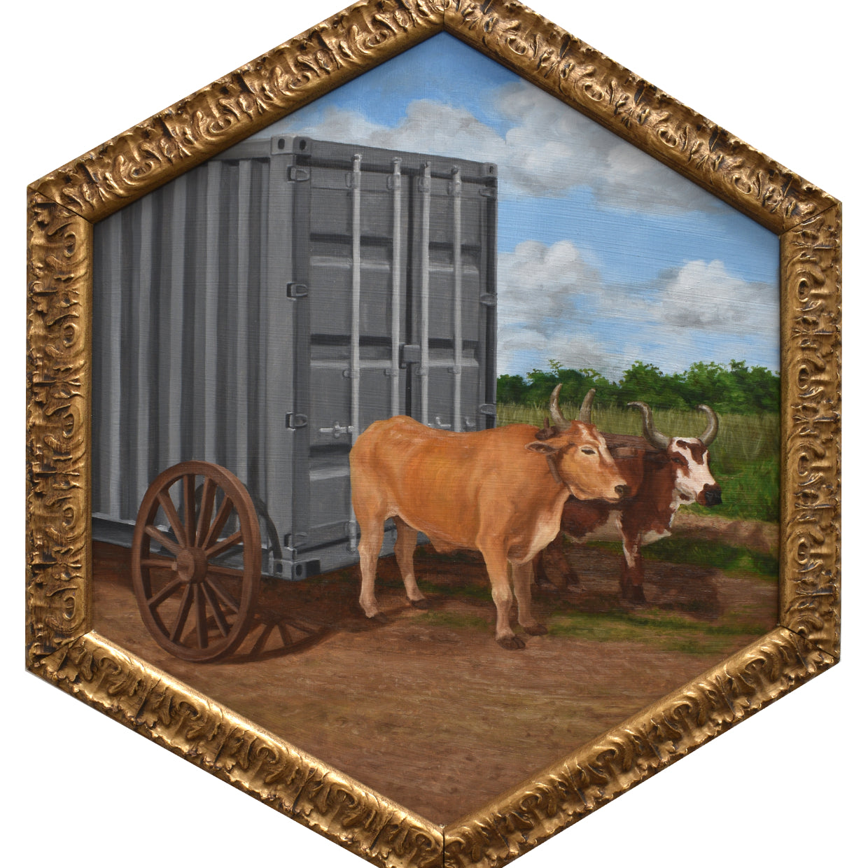 Peter Adamyan - "Ox Pulled Cargo Delivery" - Spoke Art
