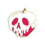 Apple with dripping white skull with glow-in-the-dark elements