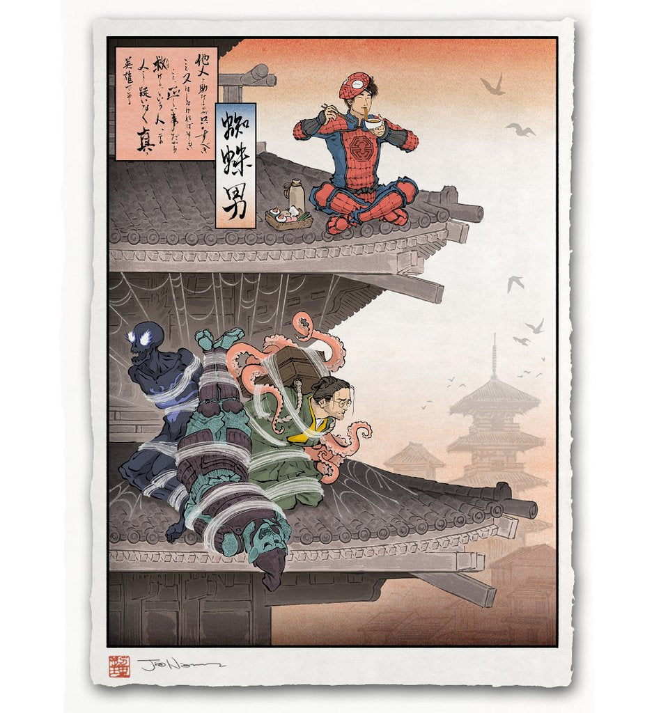 Jed Henry Rooftop Hero Spider-Man print