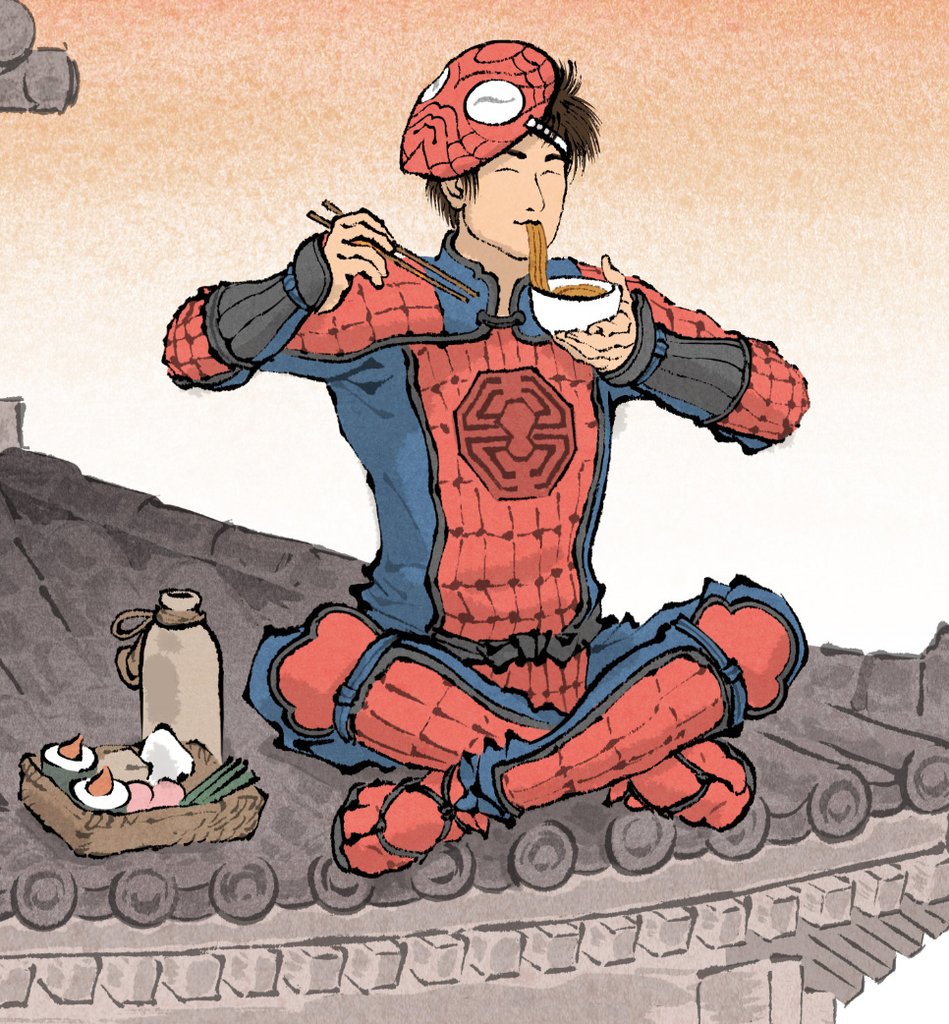 Jed Henry Rooftop Hero Spider-Man print