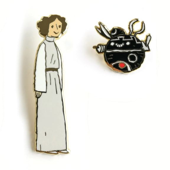 Scott C. - "The Princess & Roundy" Enamel Pin Set - Spoke Art