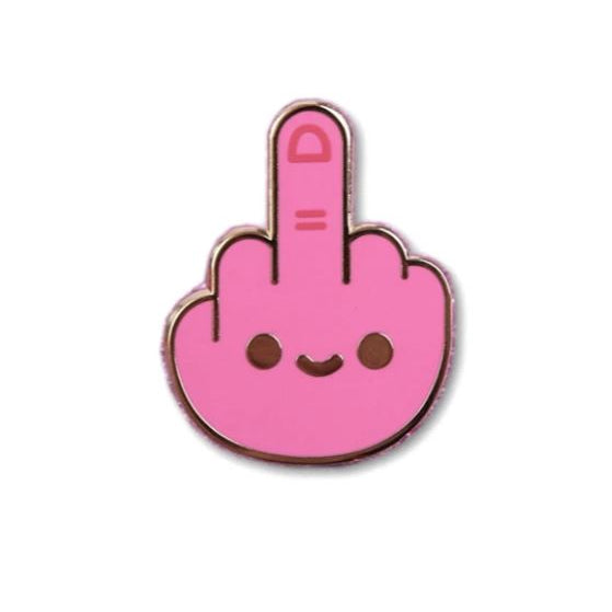 100% Soft - "Middle Finger Pin" Enamel Pin - Spoke Art