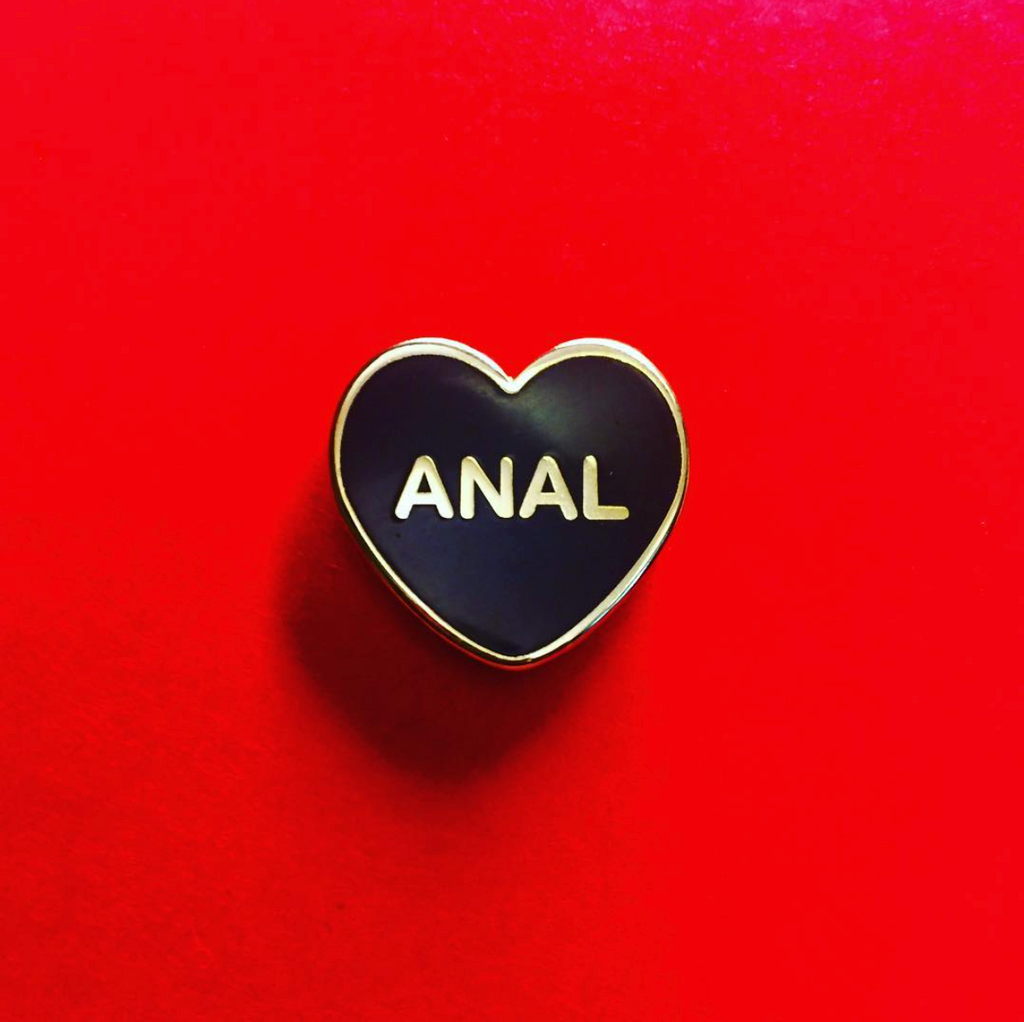 Anal Candy Heart Enamel Pin - Spoke Art