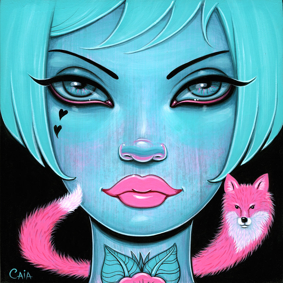 "Pink Fox Blue You" - Spoke Art