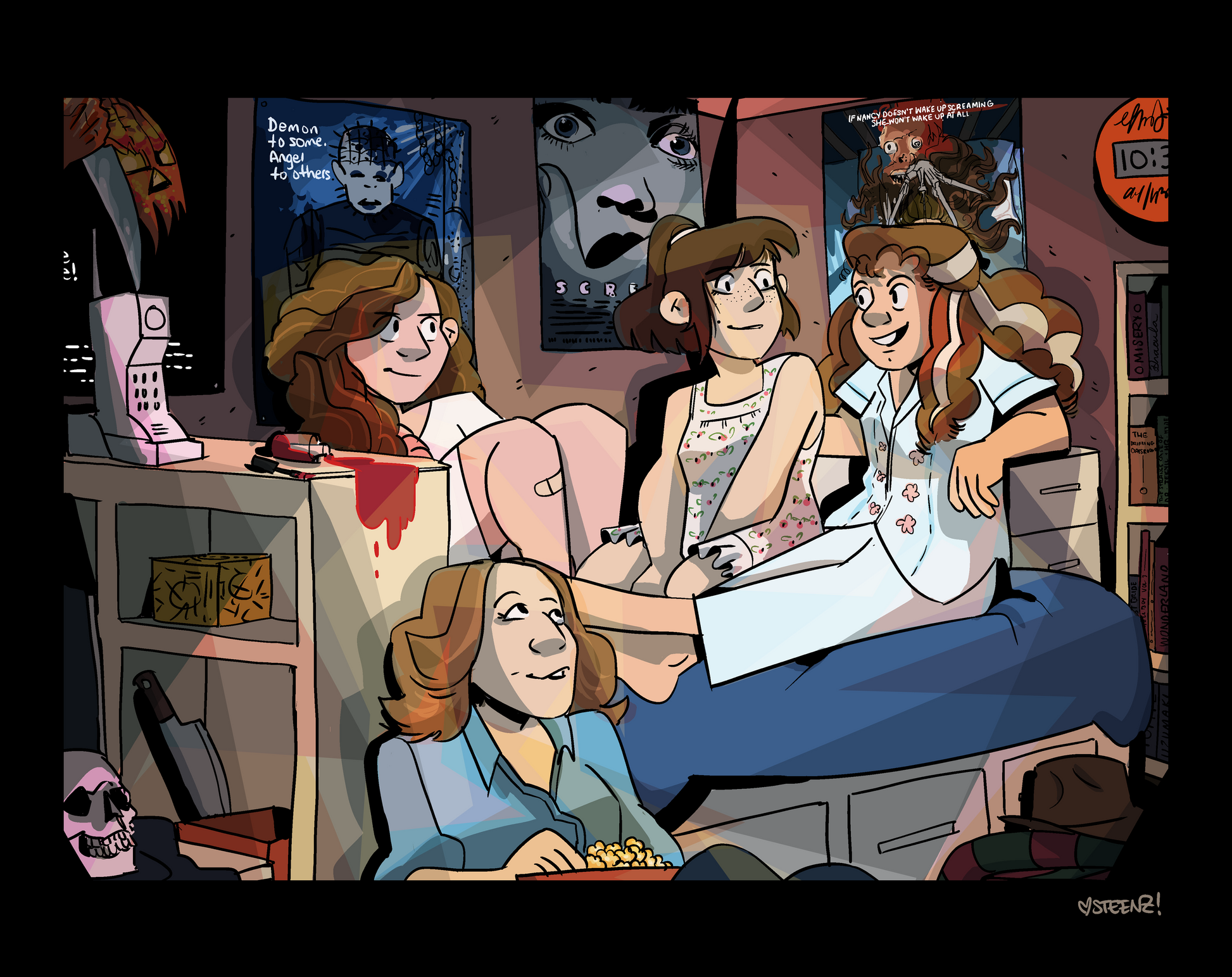 Steenz - "Final Girls Sleepover" Print - Spoke Art