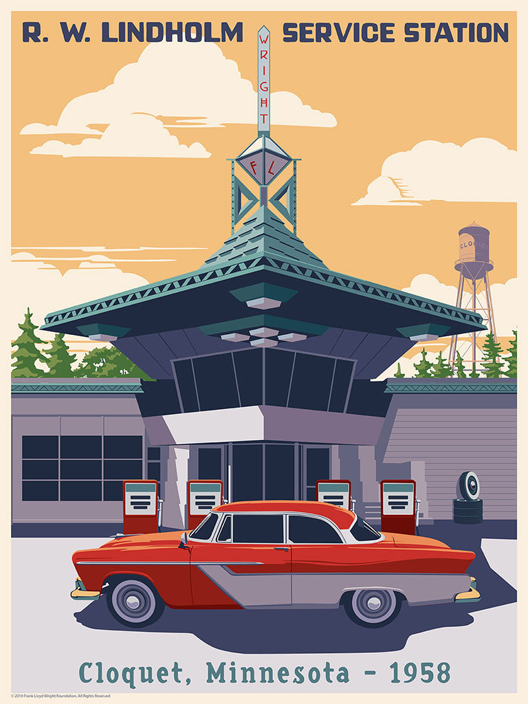 Steve Thomas - "Lindholm Oil Company Service Station" - Spoke Art