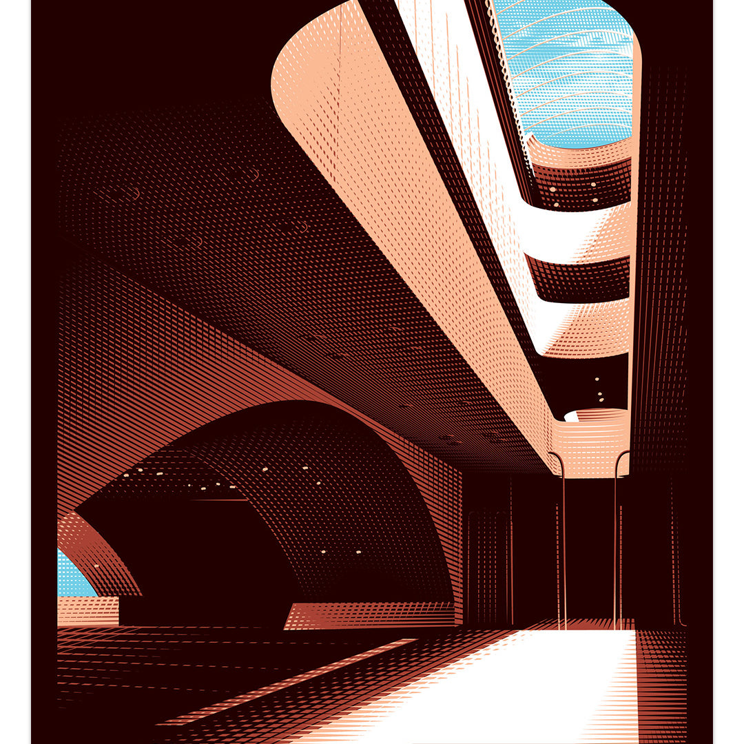 Tracie Ching Marin County Civic Center Frank Lloyd Wright limited edition print