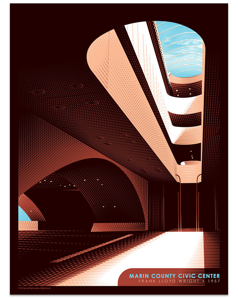 Tracie Ching Marin County Civic Center Frank Lloyd Wright limited edition print