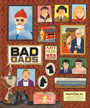 A Wes Anderson art collage by Matt Zoller Seitz depicts a bespectacled man in a red cap and trench coat, retro fashion figures, a red car, trophy, and silhouettes. It includes the text BAD DADS, celebrating the famous Bad Dads exhibition at Spoke Art Gallery.