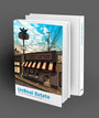 The hardcover book UnReal Estate by Tim Doyle showcases a cover illustration of The Androids Dungeon & Baseball Card Shop, featuring a red and white awning, a bat logo sign, and a clear blue sky backdrop. The book is enticingly open.