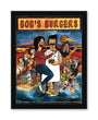 Brighton Ballards vibrant Bobs Burgers poster showcases the animated family in comedic poses, with the parents at the center amidst scenes from the Bob Day Afternoon art show, all against a lively backdrop.