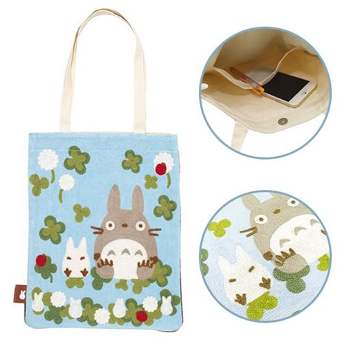"My Neighbor Totoro" Totoro Among Clovers Tote Bag - Spoke Art