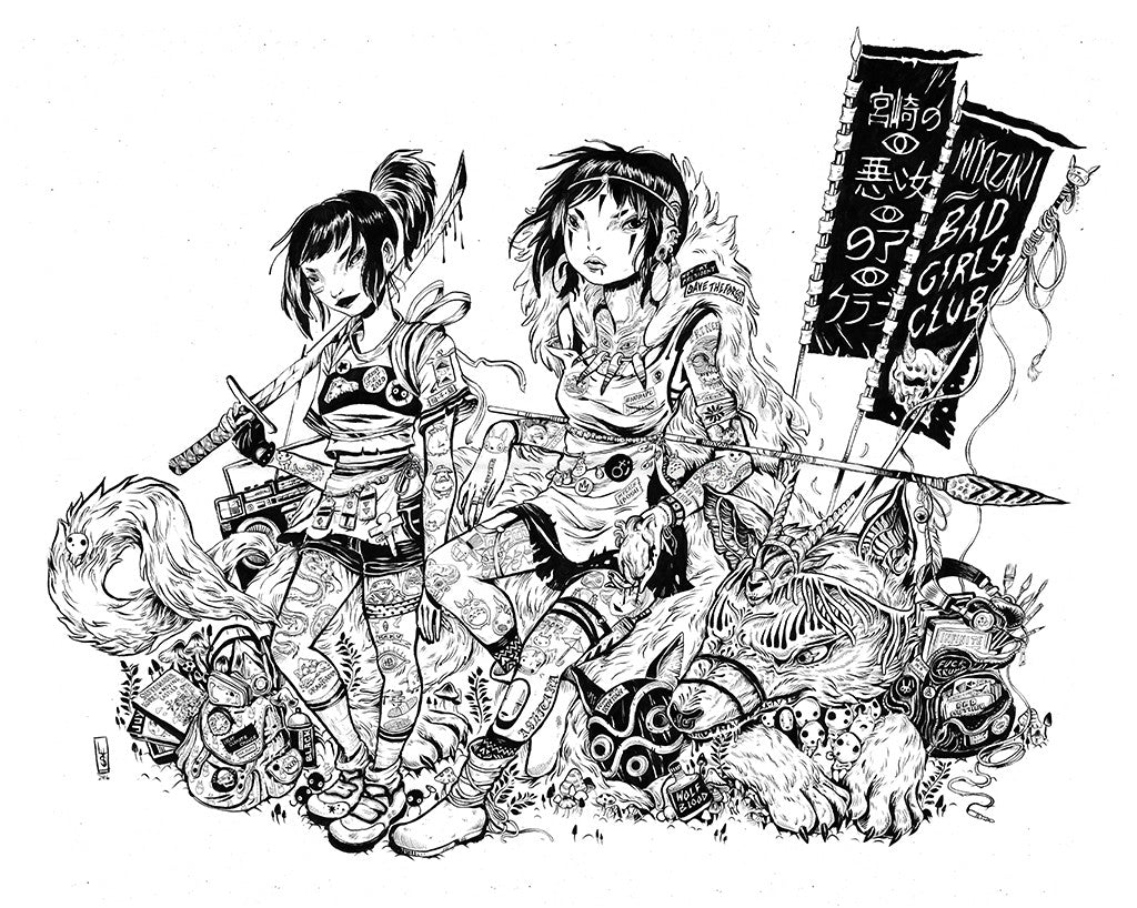 Lauren YS - "Miyazaki Bad Girl's Club" (Print) - Spoke Art