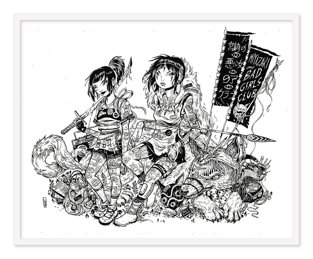 Lauren YS - "Miyazaki Bad Girl's Club" (Print) - Spoke Art