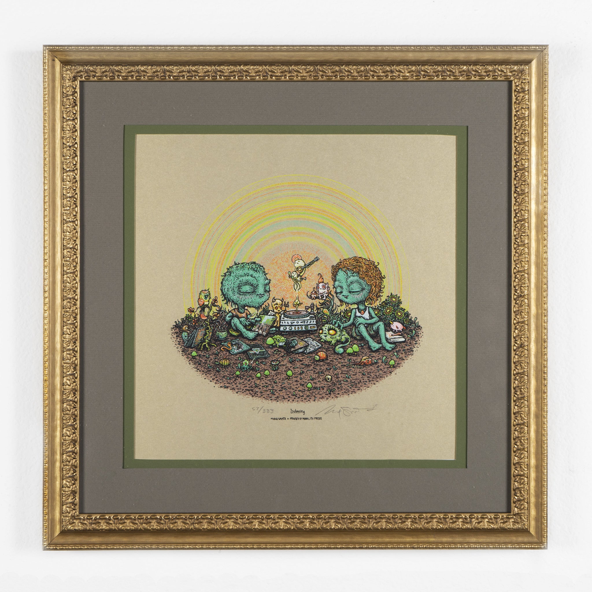 Marq Spusta - "Listening" (Green Variant) - Spoke Art