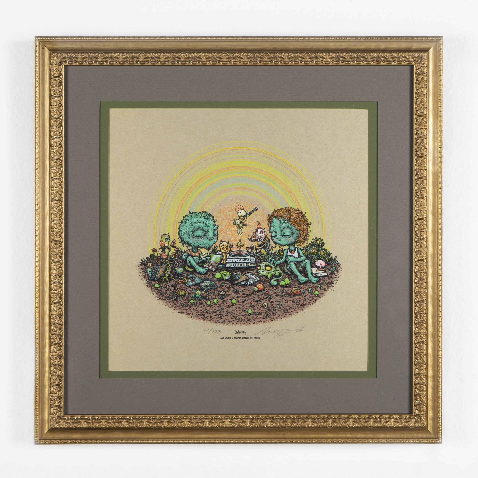 Marq Spusta - "Listening" (Green Variant) - Spoke Art