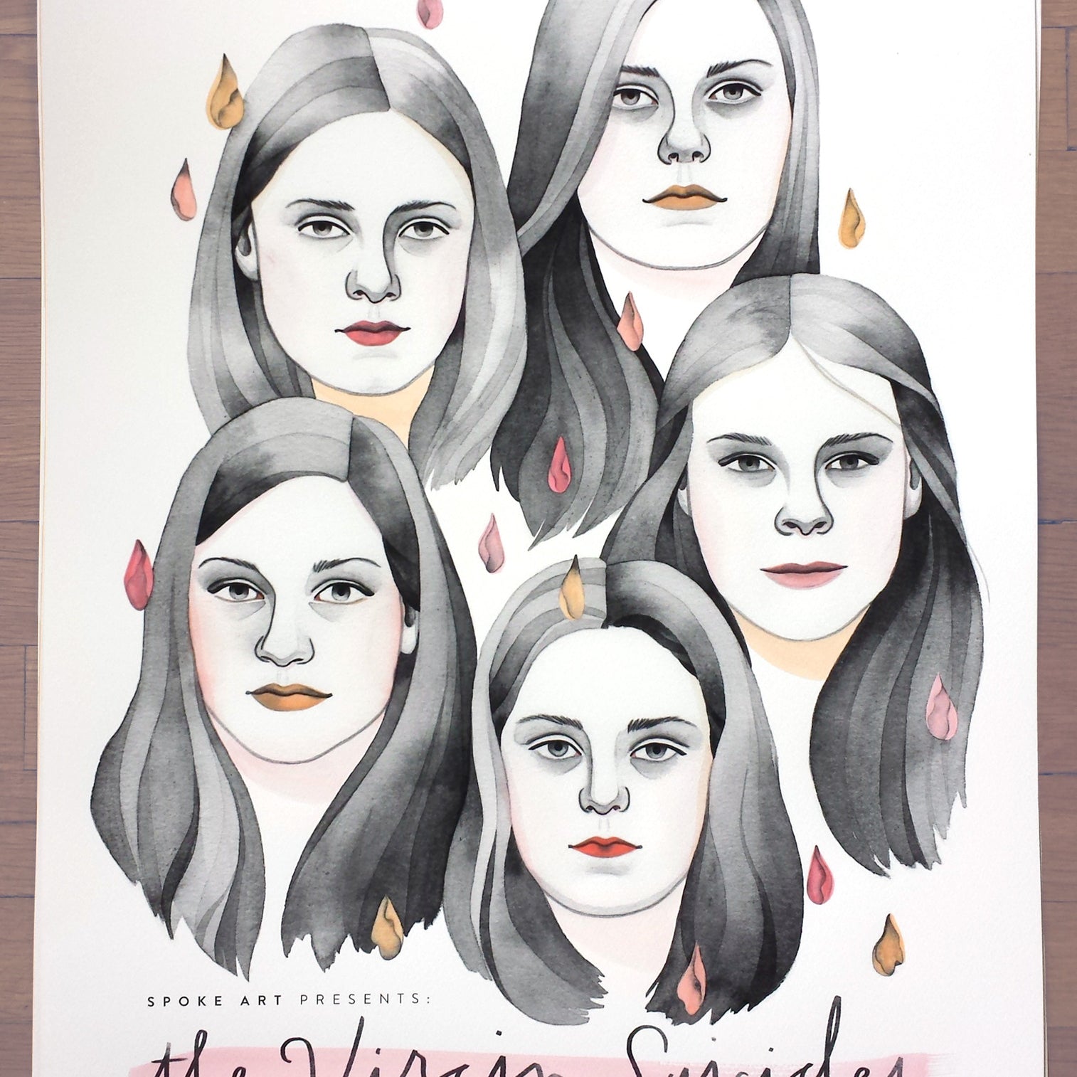 Monica Garwood - "The Virgin Suicides" - hand embellished print - Spoke Art