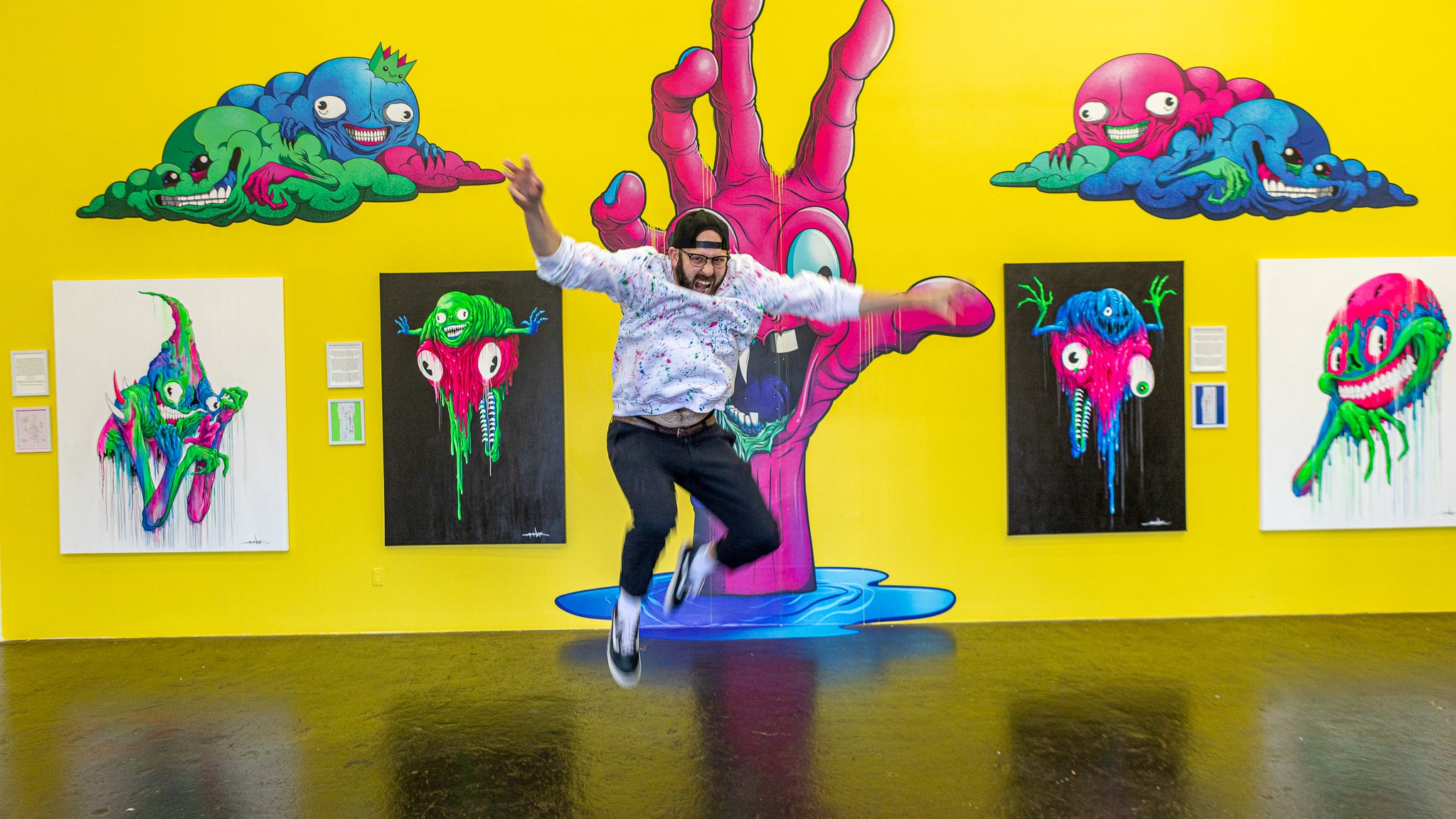 Alex Pardee at his Shunderland exhibition
