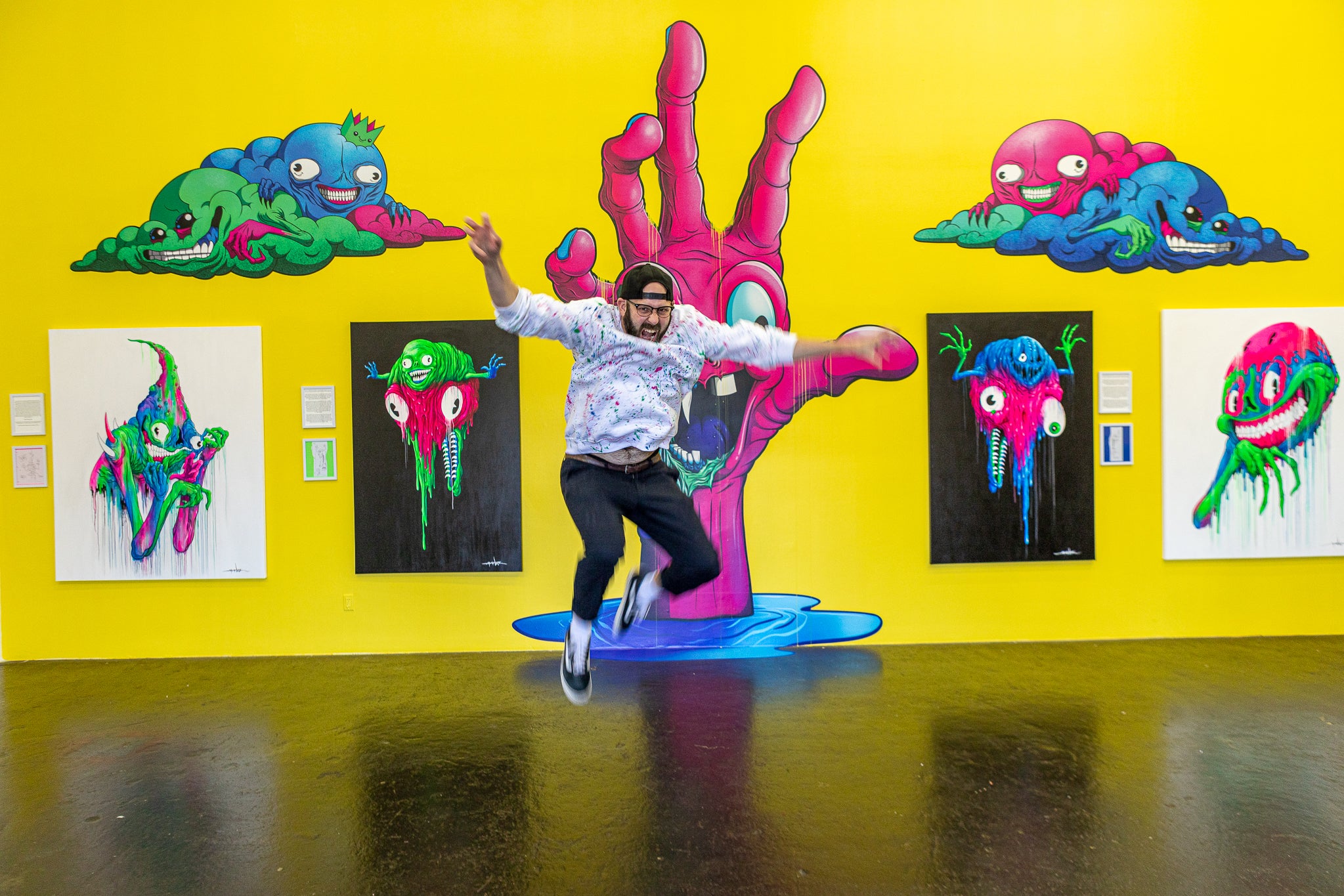 Alex Pardee at his Shunderland exhibition